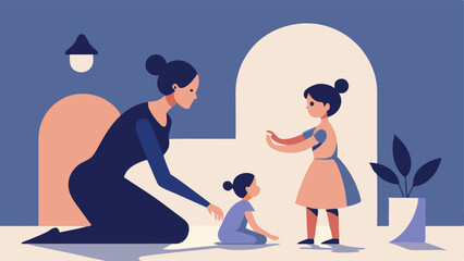Happy Mother's Day: Mom and Daughter's Joyful Shadow Puppet Playtime - A heartwarming flat color illustration perfect for cards, social media, and websites celebrating the special 