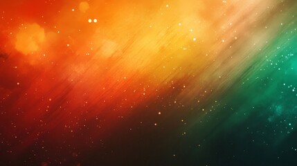 Abstract Cosmic Background with Vibrant Orange Red Green Gradient