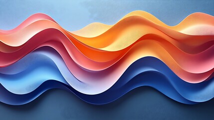 Abstract Colorful Waves Flowing Seamlessly