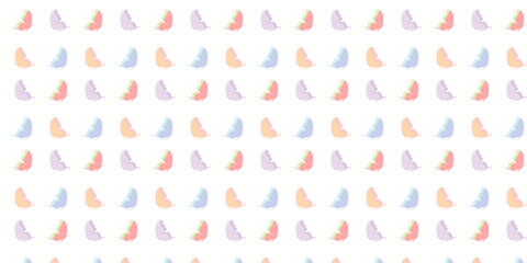 seamless butterfly pattern design with pastel colors