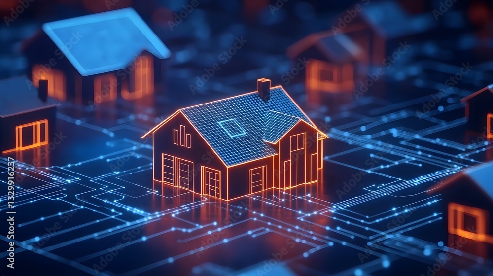 Poster smart grid system for renewable energy power distribution and efficiency