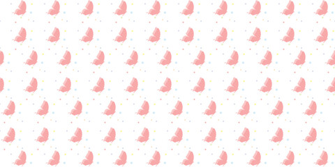 seamless butterfly pattern design with pastel colors