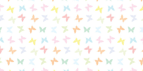 seamless butterfly pattern design with pastel colors