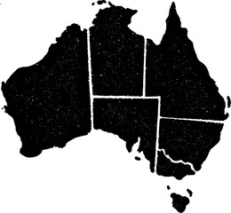 States and territories of Australia illustration