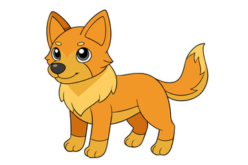 A Cute animal vector art in illustration on a white Background 