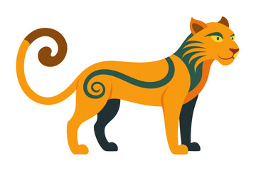 A Cute animal vector art in illustration on a white Background 