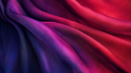 Fototapeta premium Red Purple Blue Fabric Draped Texture Gradient Background