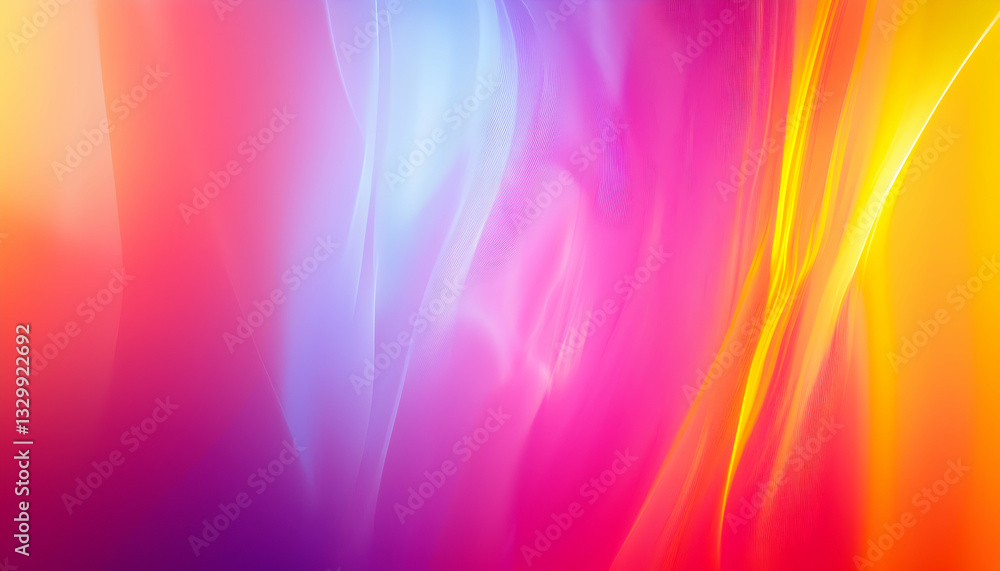 Aufkleber abstract gradient background with wavy lines and vivid color blend