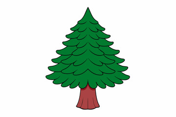 christmas tree isolated on white