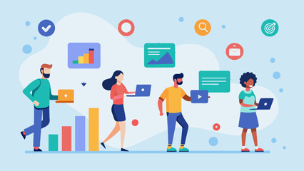 By analyzing user journey data the design team discovers that most users are dropping off at a specific step leading to improvements in that particular interaction.. Vector illustration