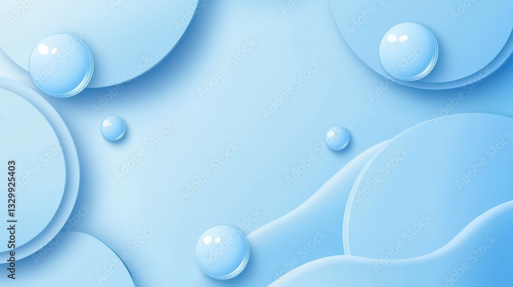Poster vector light blue background with smooth gradients and simple shapes, ideal for web and graphic desi