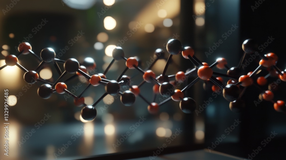 Poster modeling advanced dna molecule in a scientific setting gigapixel visualization laboratory environmen