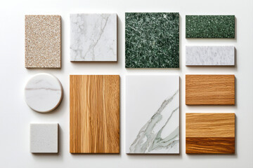 Collection of various textures and materials for design inspiration and decoration.