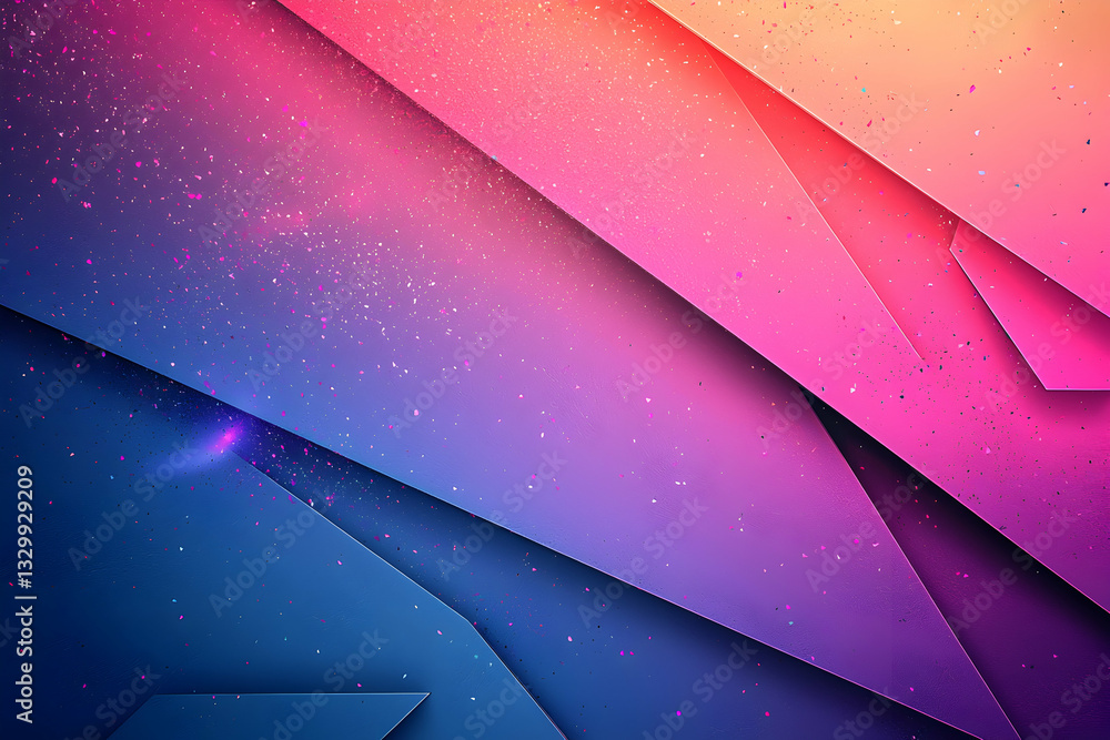 Aufkleber abstract geometric background with colorful gradient and particle effect