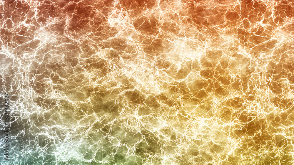 Aufkleber abstract cellular structure with glowing veins and warm color gradient