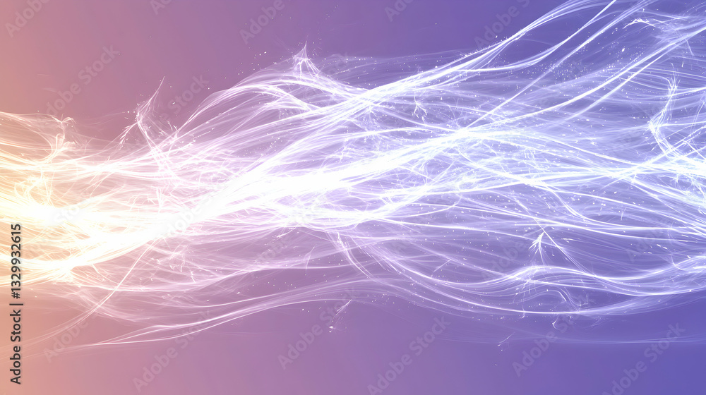 Aufkleber abstract flowing light streaks with gradient background creates dynamic effect