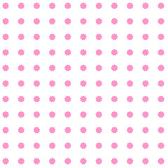 Seamless floral pattern whith white flowers and pink background seamless pattern with hearts