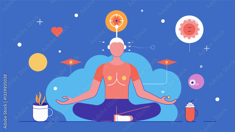 Poster a visual representation of the stress response in the body with explanations on how to activate the 