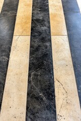 Weathered Black and Off White Striped Surface Close Up