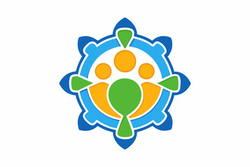 vector illustration of an abstract colorful people