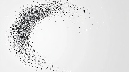 In a minimalist and abstract representation, a black and white circular timeline utilizes uncomplicated arrows and icons to represent the unbroken cycle of historical events that transcend various