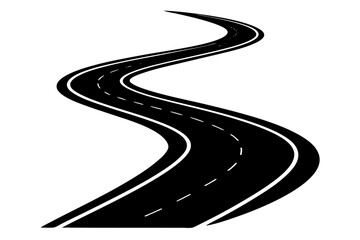 asphalt road vector illustration isolated