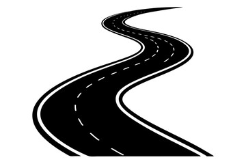 asphalt road vector illustration isolated