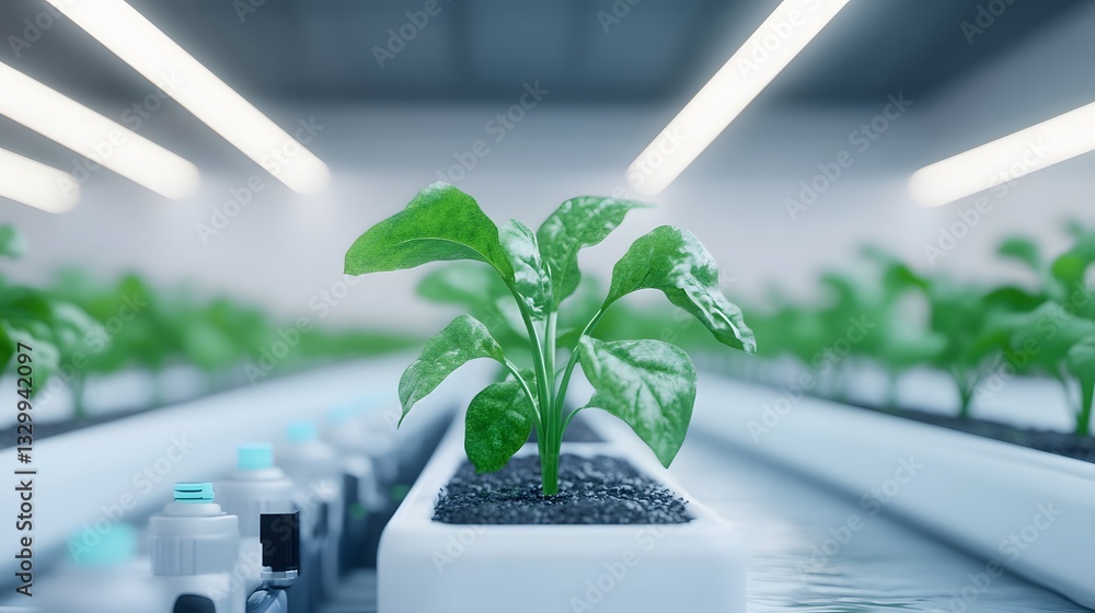 Aufkleber smart irrigation system with holographic data and automated water distribution