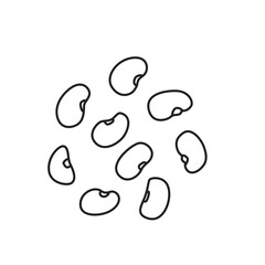 Roasted broad beans snack icon, fried vicia faba, spicy legume, crispy big beans chips for salads