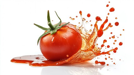 tomato on white background