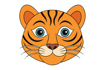 tiger head vector
