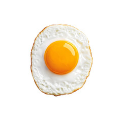 Fried egg isolated on transparent background.