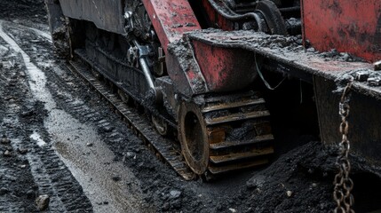 Heavy Machinery in Urban Residential Construction Site