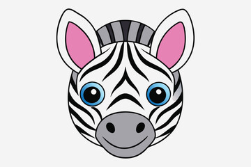 zebra head vector