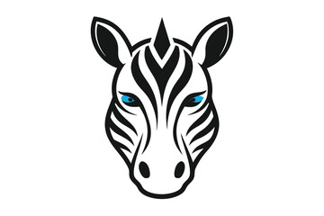 zebra head vector