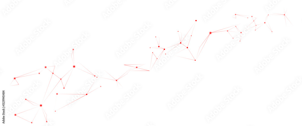 Fototapete Vector Connect link background. global network technology concept. Digital technology futuristic internet network speed connection red background.
