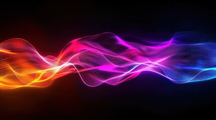 Vibrant Abstract Waveform: A Symphony of Color and Light