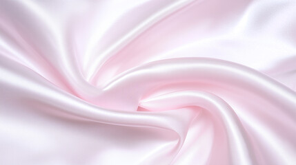 Obraz premium Luxurious smooth silk fabric texture, soft flowing folds, elegant draped material, high-resolution background, delicate sheen, pastel and neutral tones 