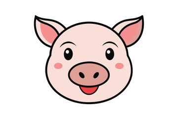 Cute animal Vector art in Illustration on a White Background