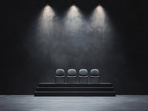 Empty playbill with bold, simple typography, Theatre Arts, Minimalist presentation