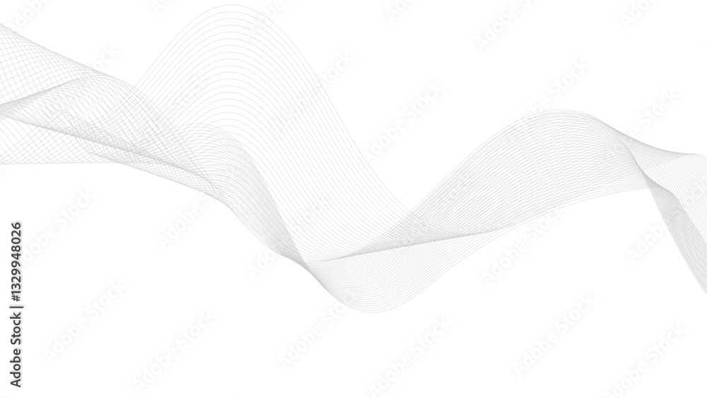 Canvas Prints abstract white blend digital technology flowing wave lines background. modern glowing moving lines d