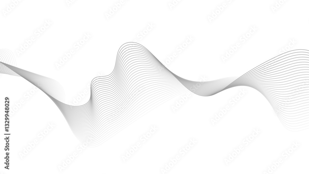 Poster abstract white blend digital technology flowing wave lines background. modern glowing moving lines d