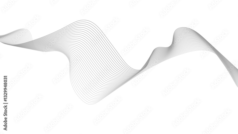 Canvas Prints abstract white blend digital technology flowing wave lines background. modern glowing moving lines d