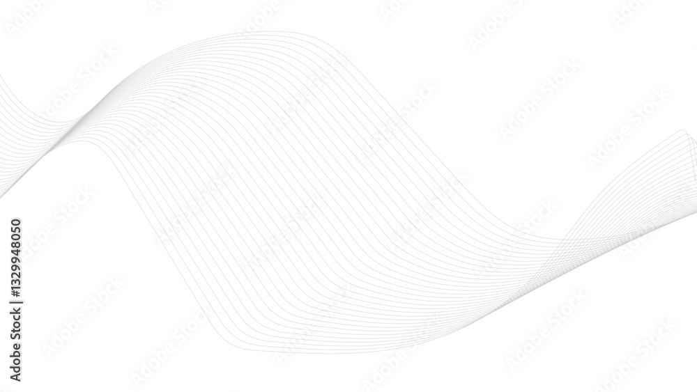 Poster abstract white blend digital technology flowing wave lines background. technology abstract lines on 