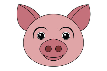 Cute animal Vector art in Illustration on a White Background