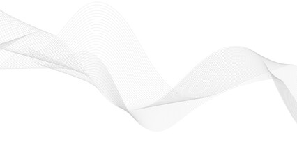 Fototapeta premium Abstract white blend digital technology flowing wave lines background. Modern glowing moving lines design. Modern white moving lines design element. 