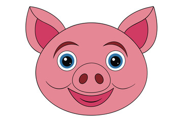 Cute animal Vector art in Illustration on a White Background