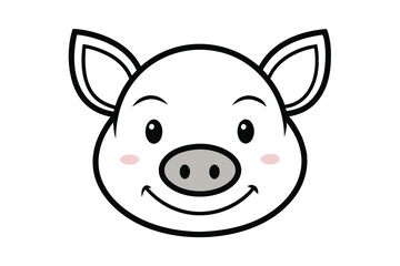 Cute animal Vector art in Illustration on a White Background