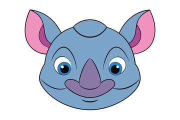 Cute animal Vector art in Illustration on a White Background