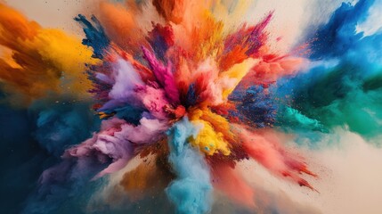 Fototapeta premium Phulera Dooj with Vibrant Color Explosion